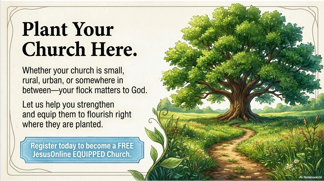 Become a free JesusOnline EQUIPPED Church — closing call to register and partner together.