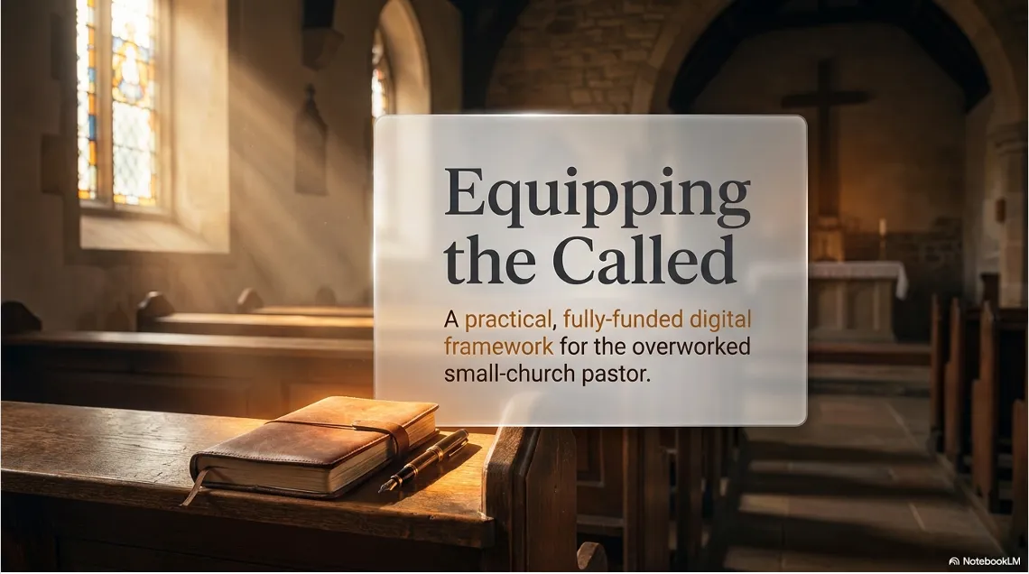 Opening illustration for A JesusOnline EQUIPPED Church — the many hats a small-church pastor wears.