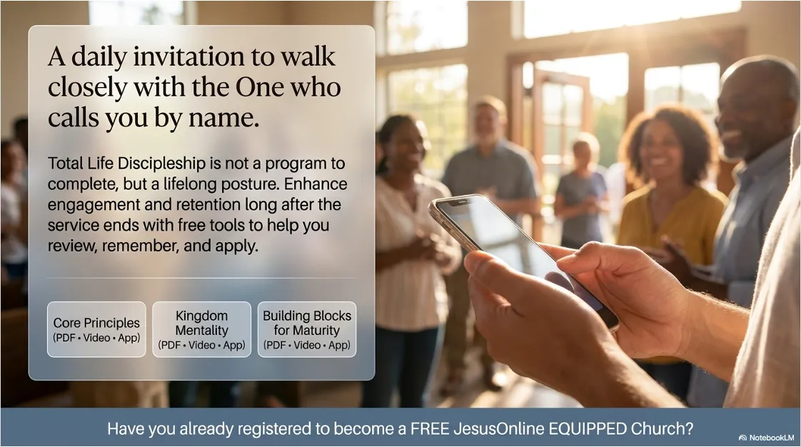 A daily invitation to walk closely with Christ — closing illustration.