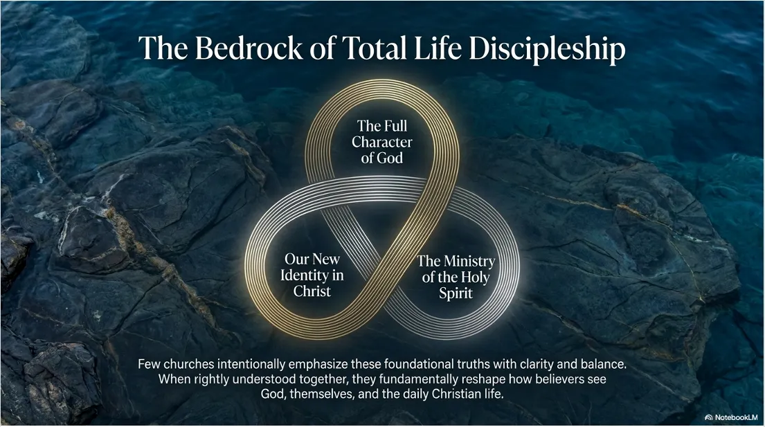 Three foundational truths — the character of God, our new identity in Christ, and the ministry of the Holy Spirit.